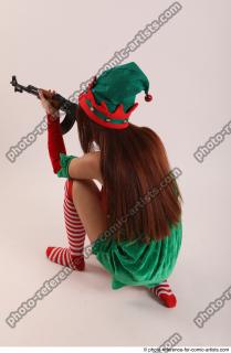 07 2019 01 VERONIKA ELF KNEELING POSE WITH SUBMACHINE GUN